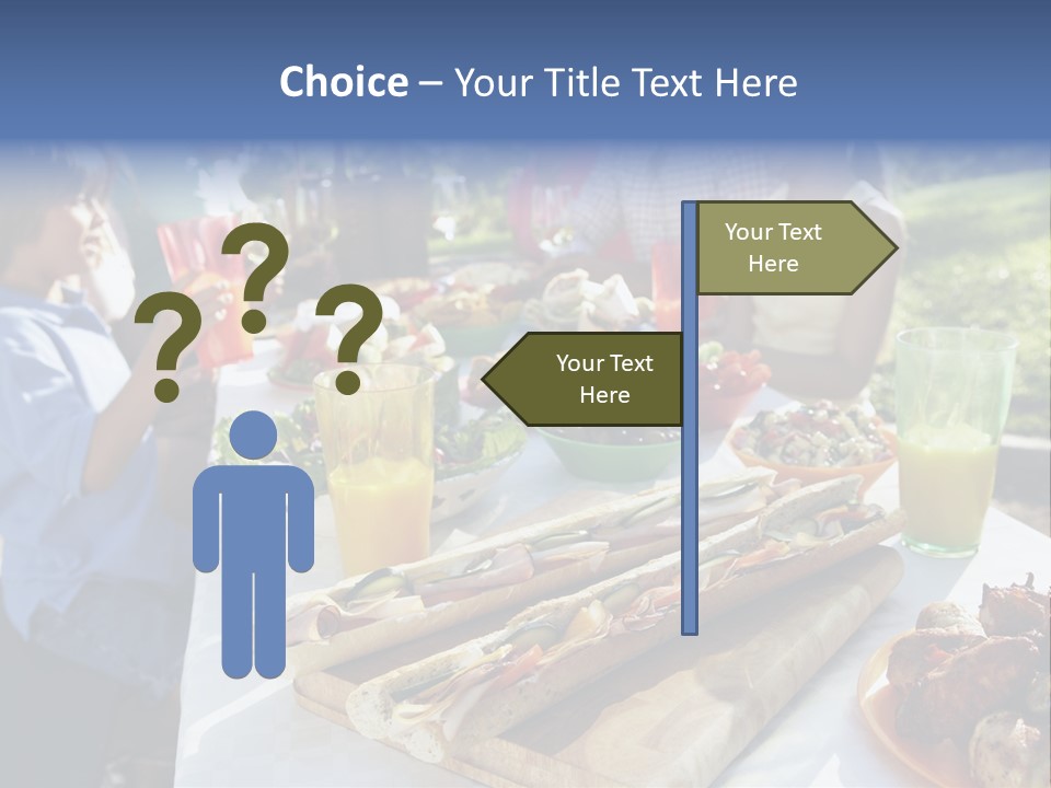 Family Dining Al Fresco PowerPoint Template