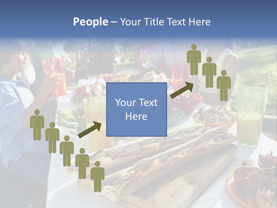 Family Dining Al Fresco PowerPoint Template