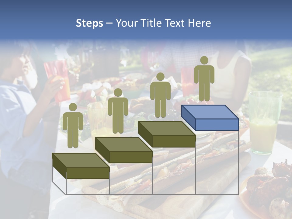 Family Dining Al Fresco PowerPoint Template