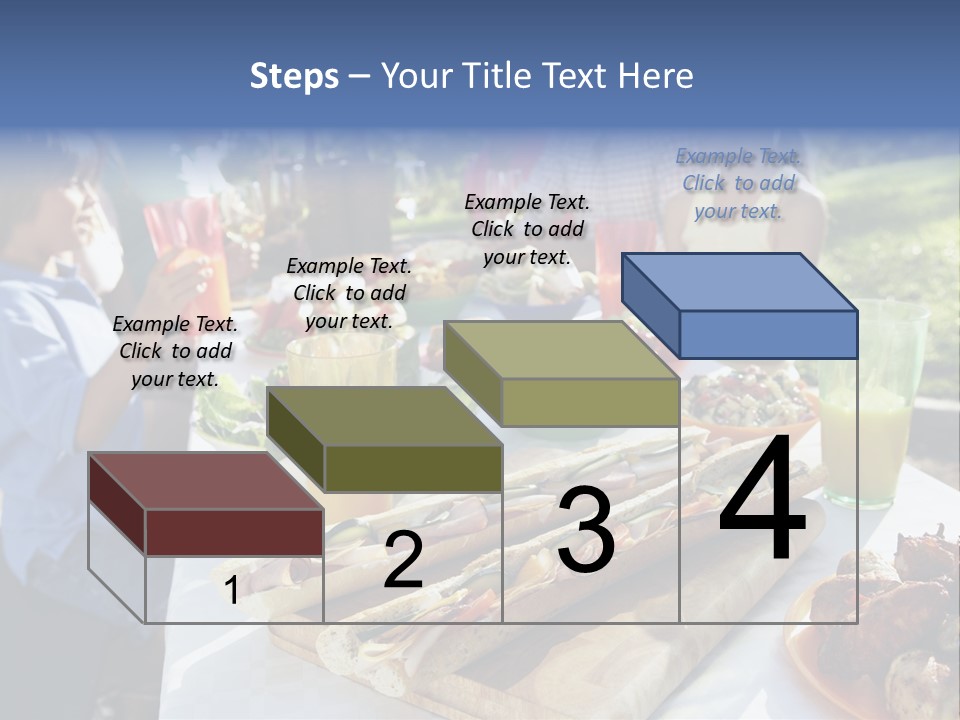 Family Dining Al Fresco PowerPoint Template