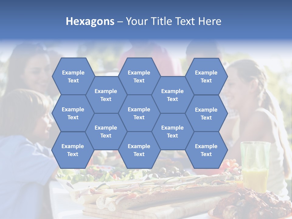 Family Dining Al Fresco PowerPoint Template