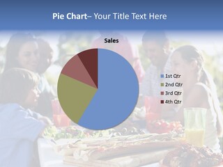 Family Dining Al Fresco PowerPoint Template