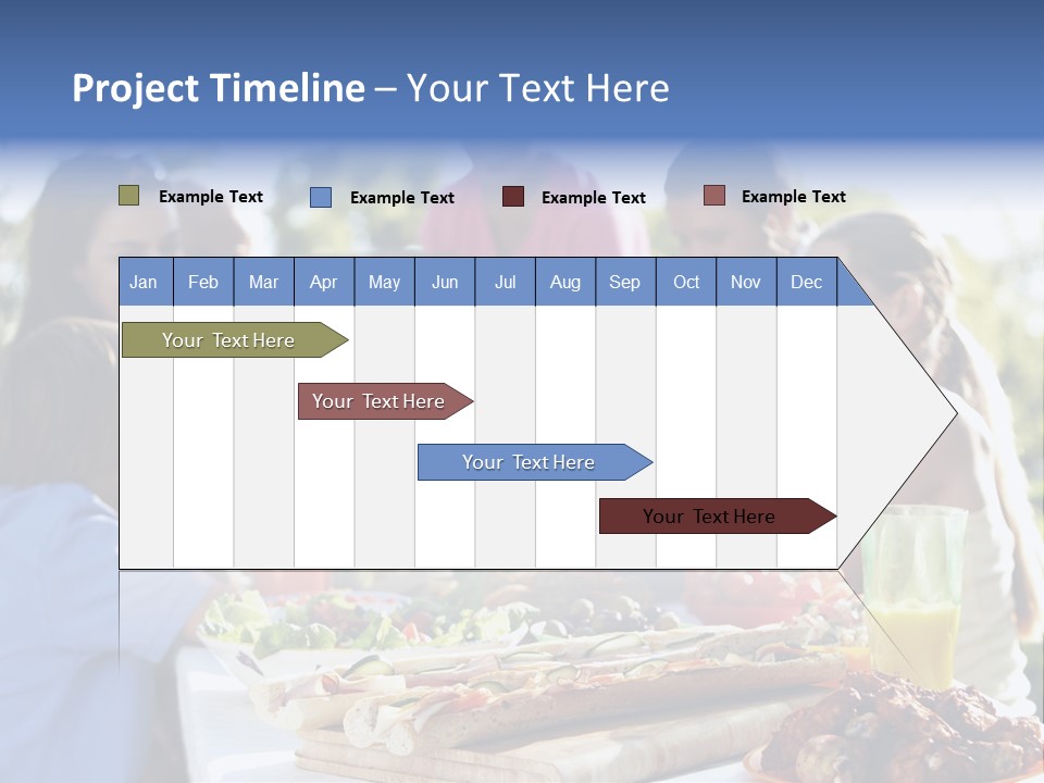 Family Dining Al Fresco PowerPoint Template