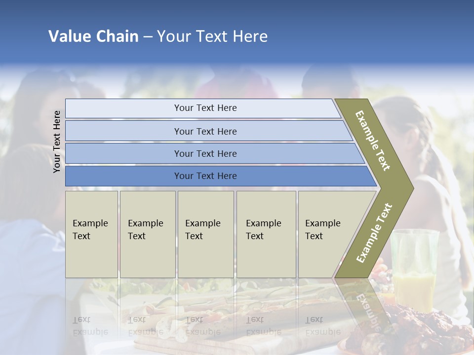 Family Dining Al Fresco PowerPoint Template