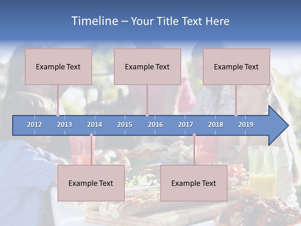 Family Dining Al Fresco PowerPoint Template