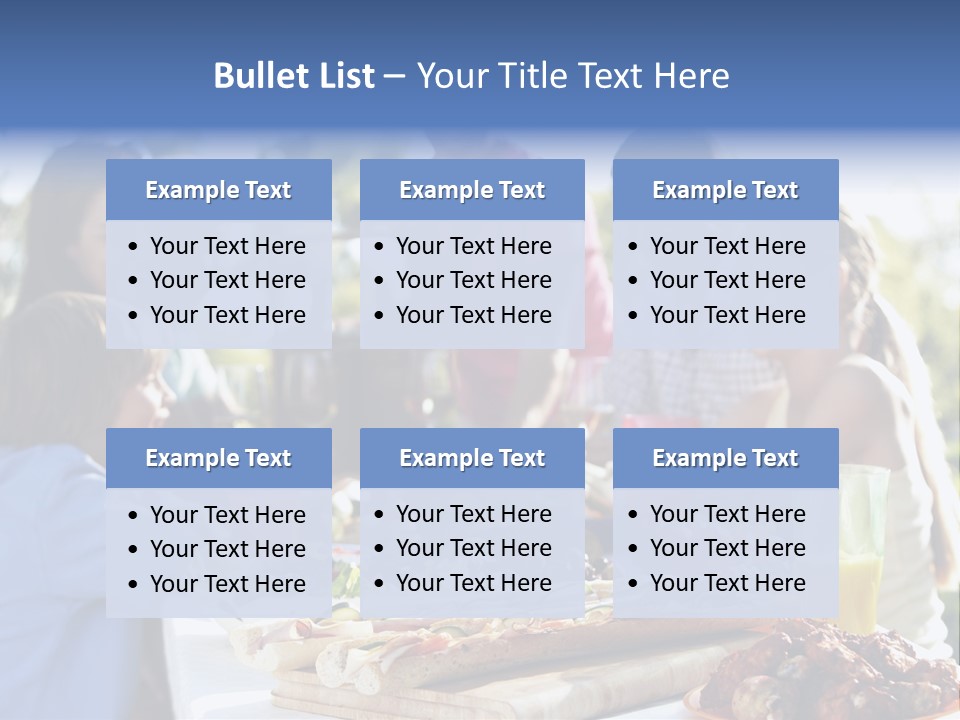 Family Dining Al Fresco PowerPoint Template