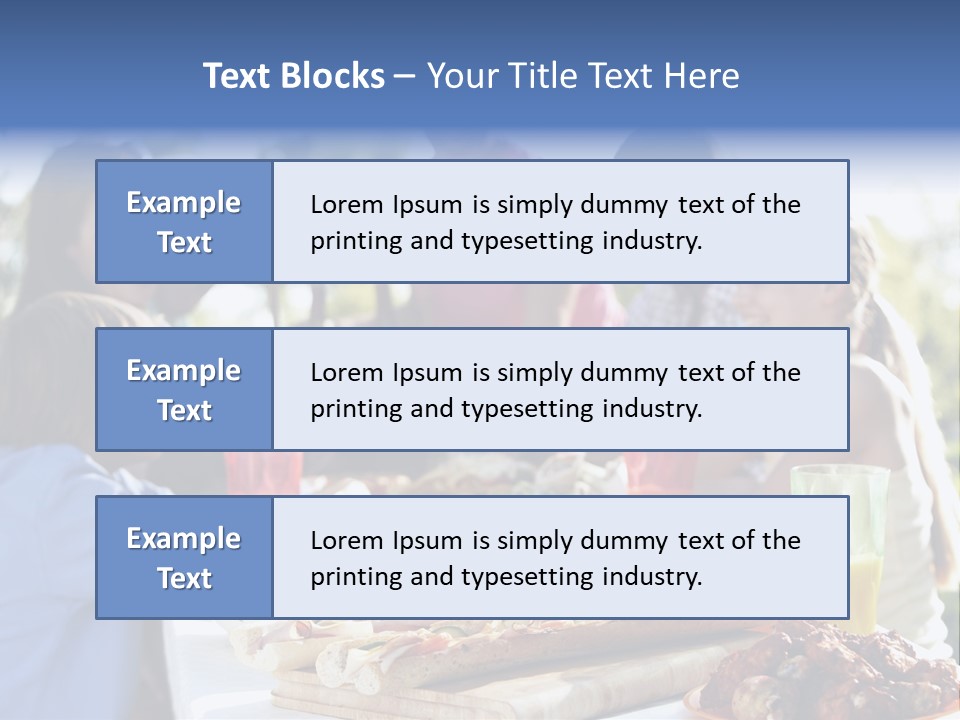 Family Dining Al Fresco PowerPoint Template