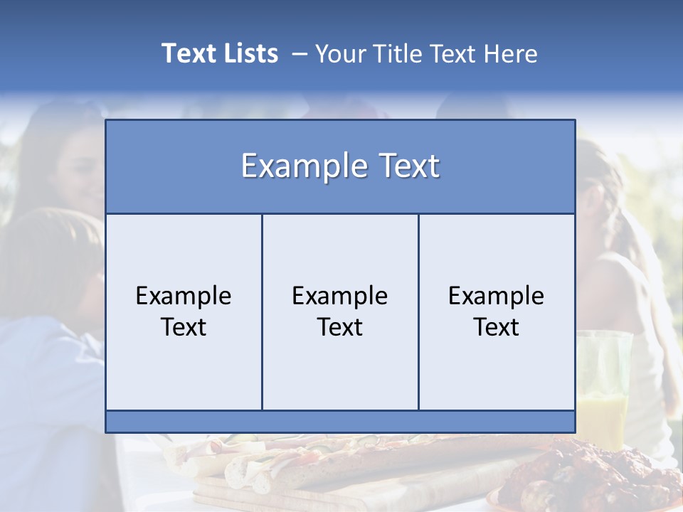 Family Dining Al Fresco PowerPoint Template
