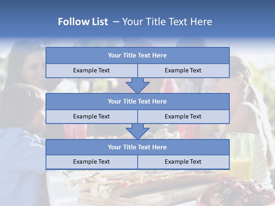 Family Dining Al Fresco PowerPoint Template