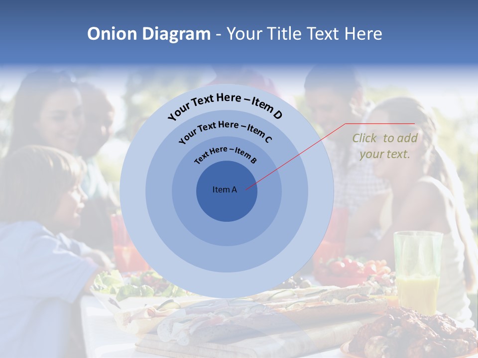 Family Dining Al Fresco PowerPoint Template