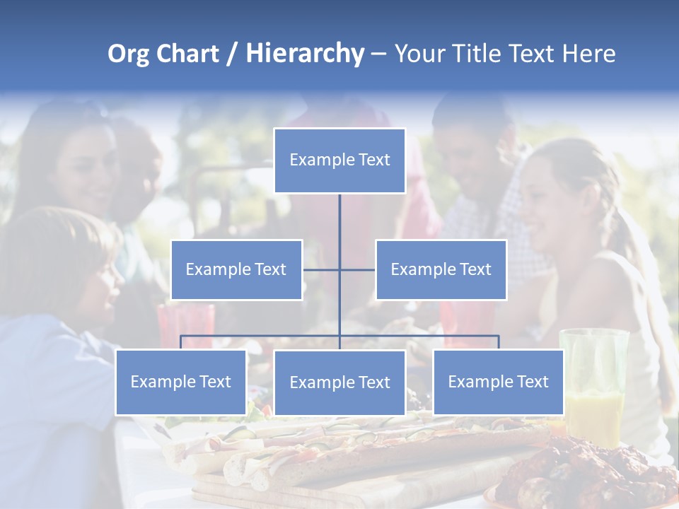 Family Dining Al Fresco PowerPoint Template