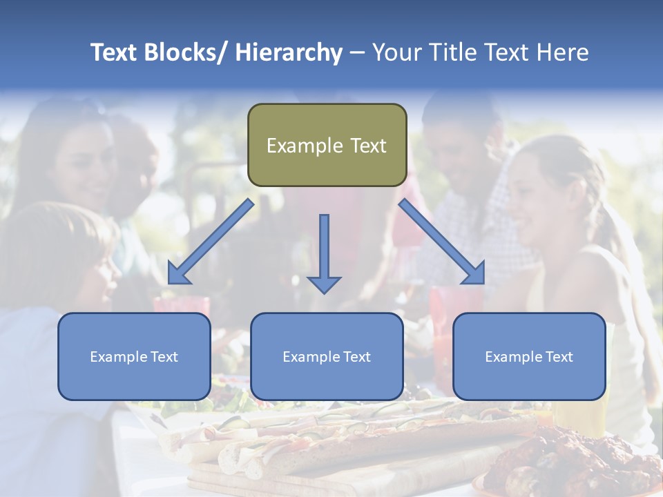Family Dining Al Fresco PowerPoint Template