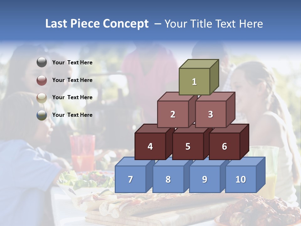Family Dining Al Fresco PowerPoint Template