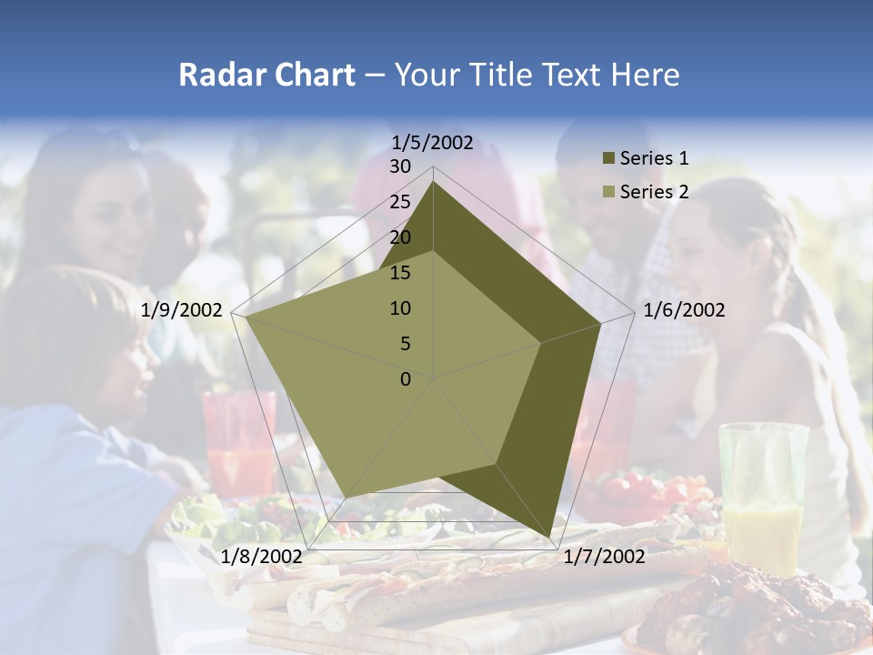 Family Dining Al Fresco PowerPoint Template