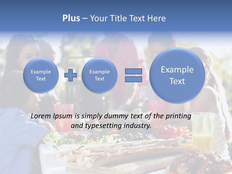 Family Dining Al Fresco PowerPoint Template