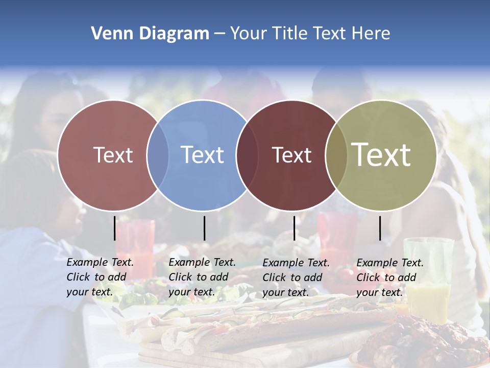 Family Dining Al Fresco PowerPoint Template