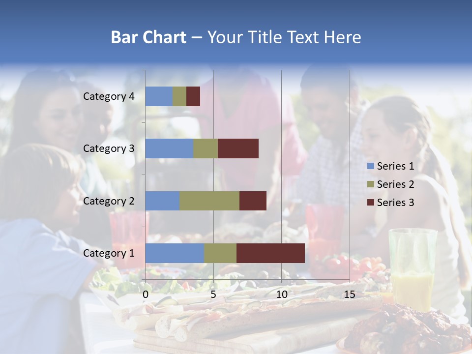 Family Dining Al Fresco PowerPoint Template