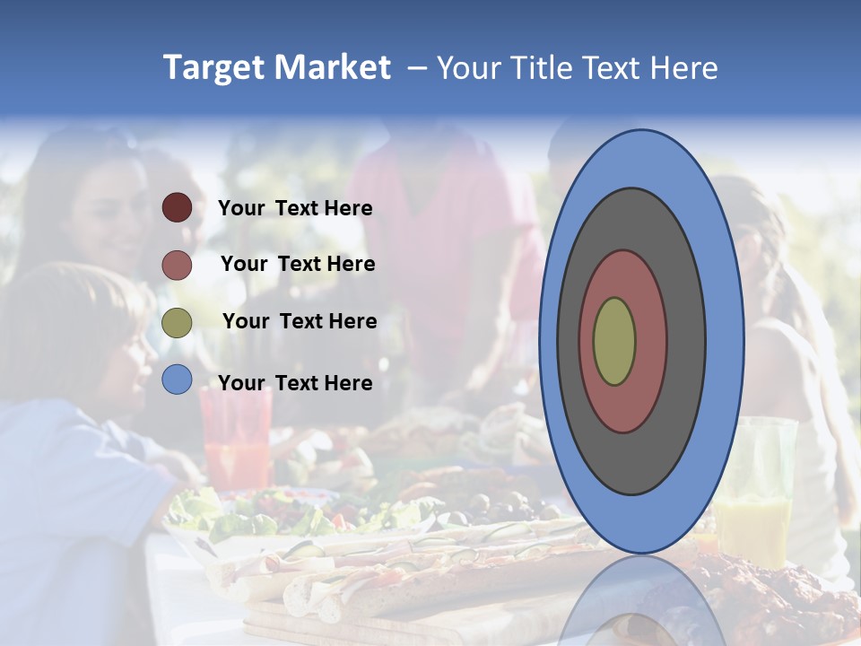 Family Dining Al Fresco PowerPoint Template