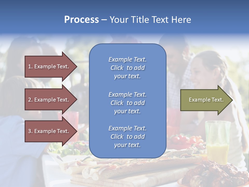 Family Dining Al Fresco PowerPoint Template