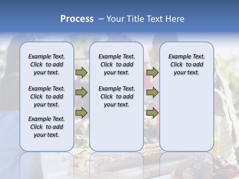 Family Dining Al Fresco PowerPoint Template