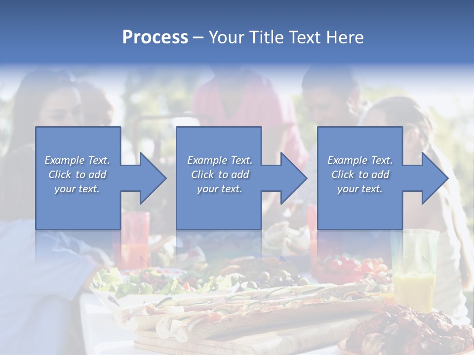 Family Dining Al Fresco PowerPoint Template
