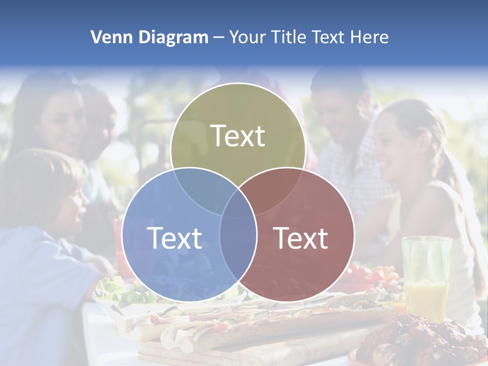 Family Dining Al Fresco PowerPoint Template