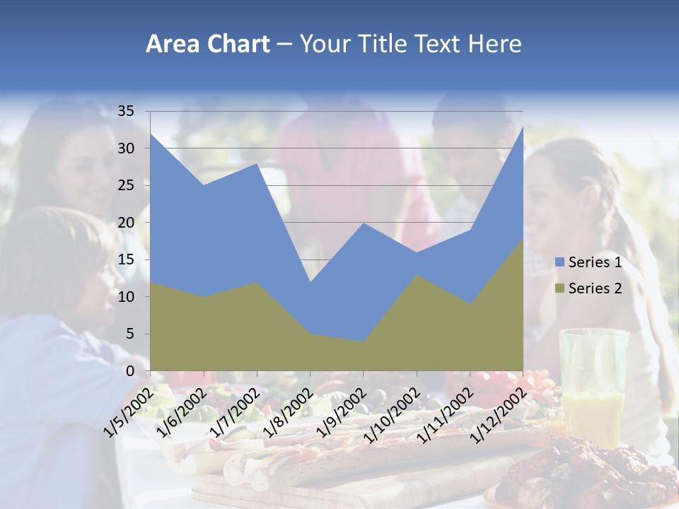 Family Dining Al Fresco PowerPoint Template