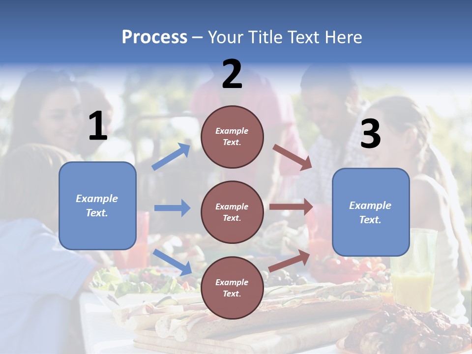 Family Dining Al Fresco PowerPoint Template