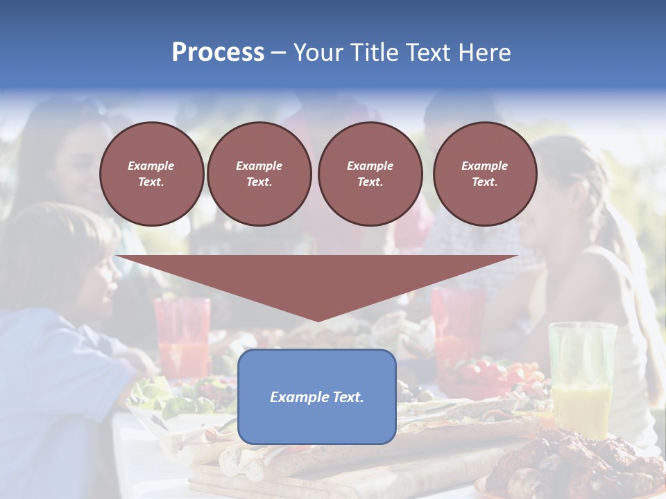 Family Dining Al Fresco PowerPoint Template