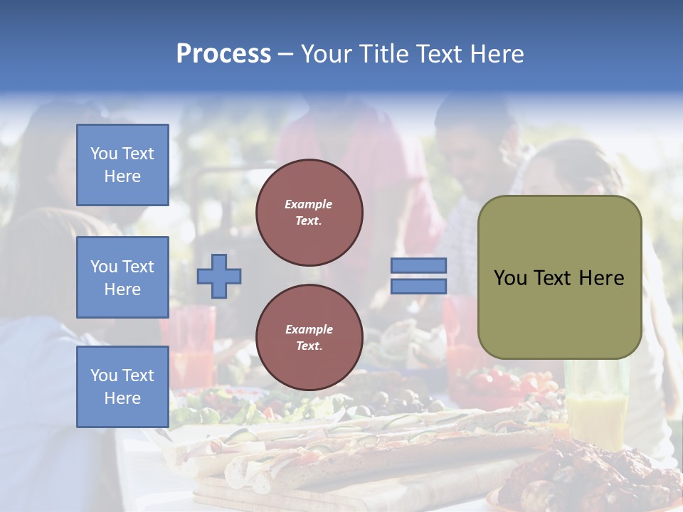 Family Dining Al Fresco PowerPoint Template