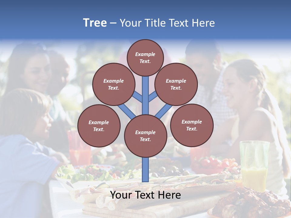 Family Dining Al Fresco PowerPoint Template