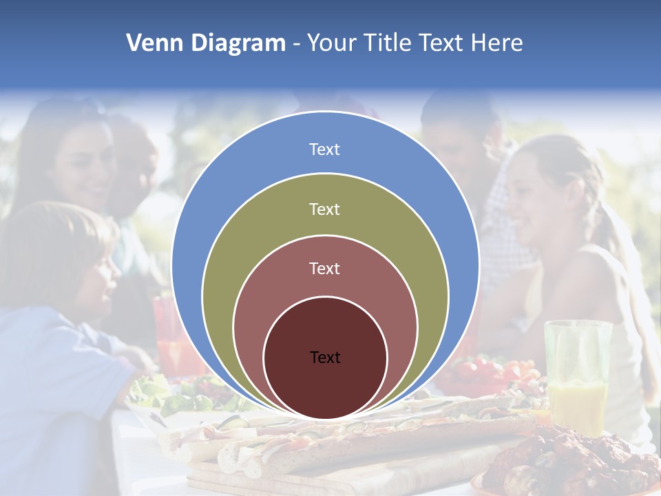 Family Dining Al Fresco PowerPoint Template