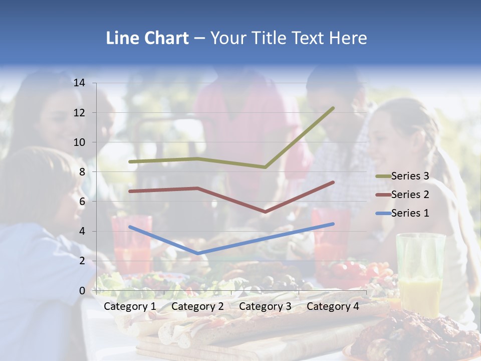 Family Dining Al Fresco PowerPoint Template