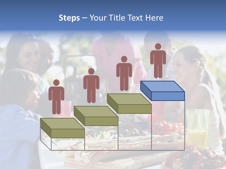 Family Dining Al Fresco PowerPoint Template