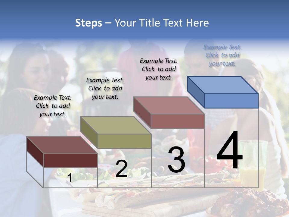 Family Dining Al Fresco PowerPoint Template