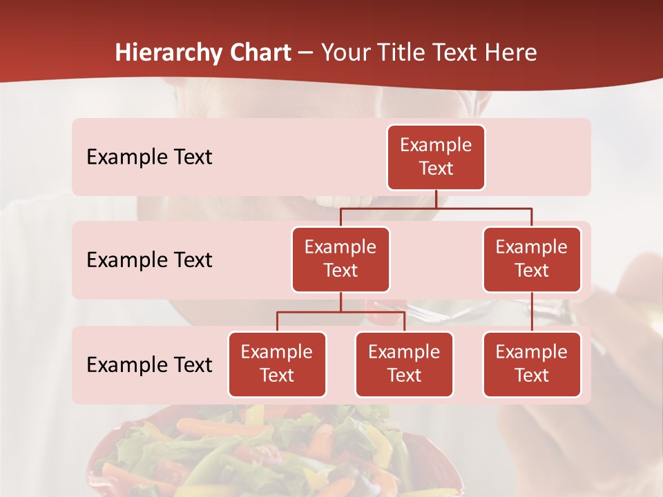 Mid Adult Man Eating Salad PowerPoint Template