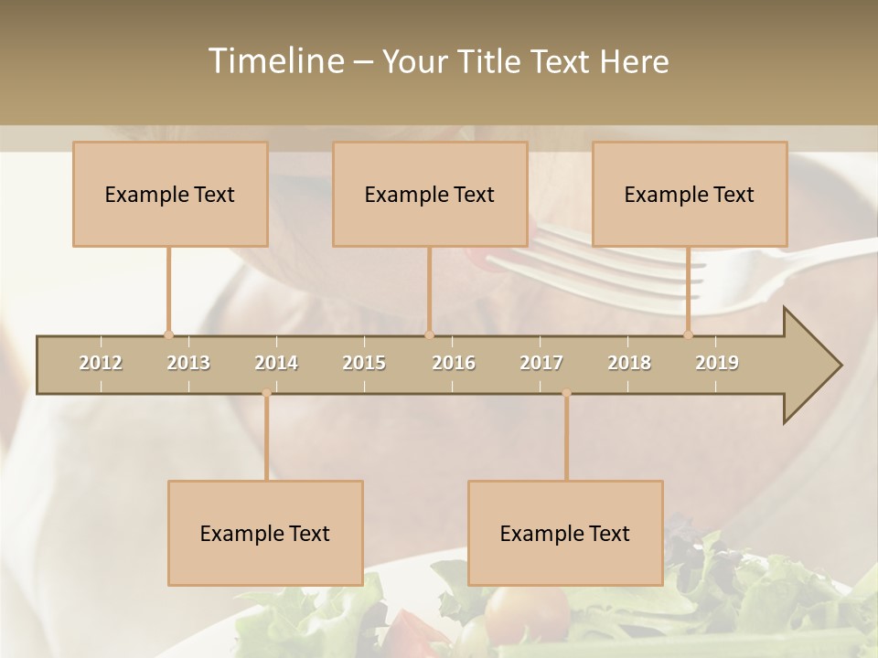 Senior Woman Eating Healthy Salad PowerPoint Template