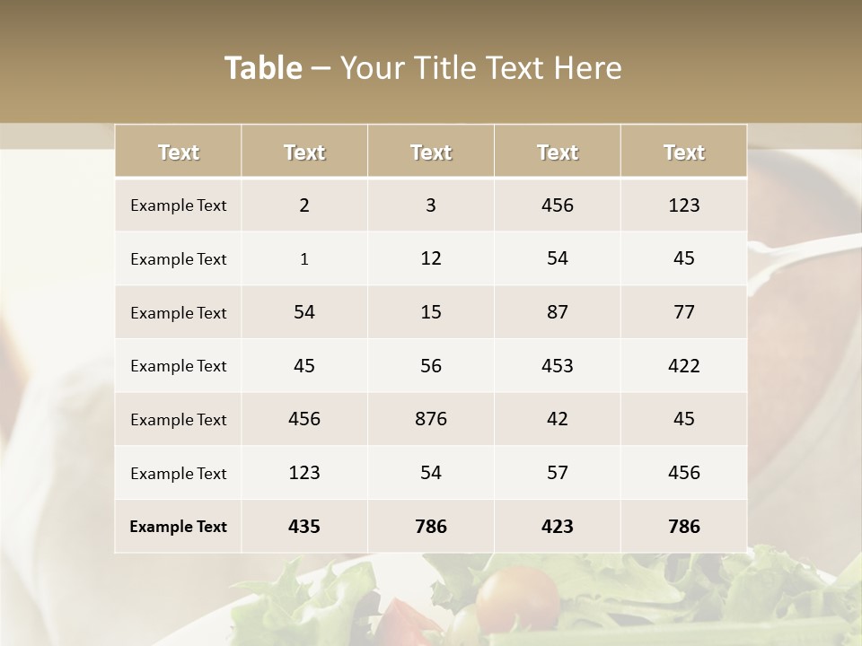 Senior Woman Eating Healthy Salad PowerPoint Template