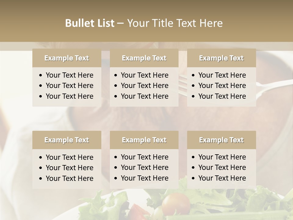 Senior Woman Eating Healthy Salad PowerPoint Template