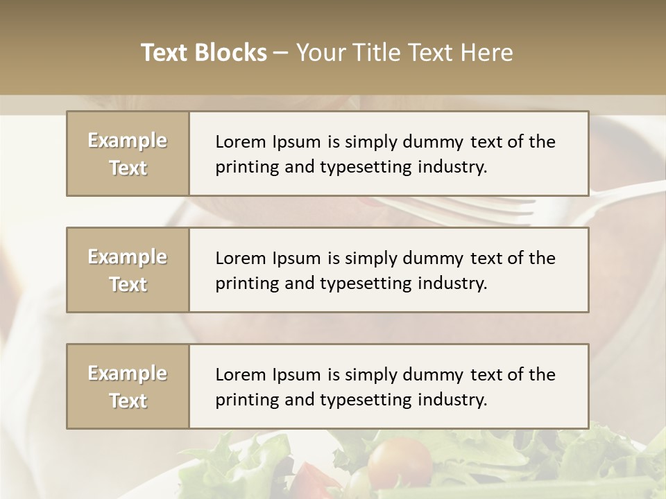 Senior Woman Eating Healthy Salad PowerPoint Template