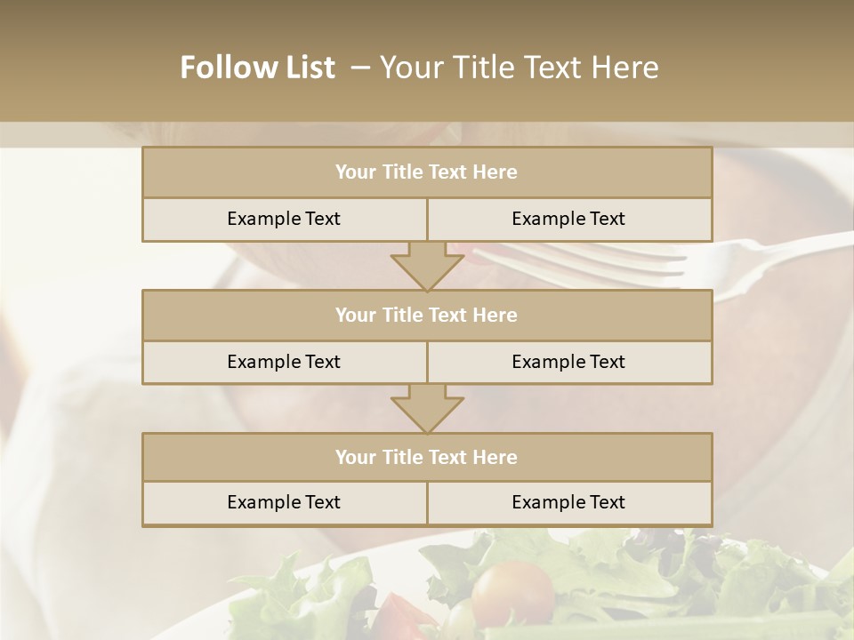 Senior Woman Eating Healthy Salad PowerPoint Template
