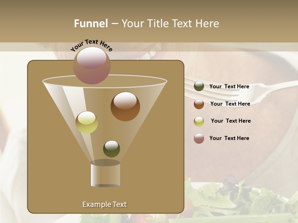 Senior Woman Eating Healthy Salad PowerPoint Template