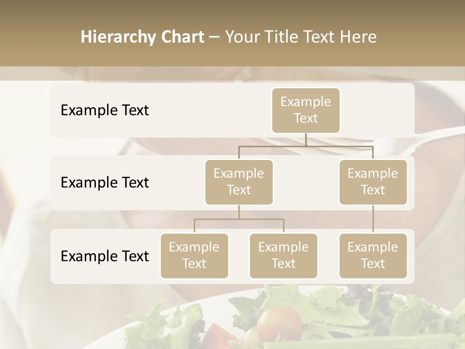Senior Woman Eating Healthy Salad PowerPoint Template