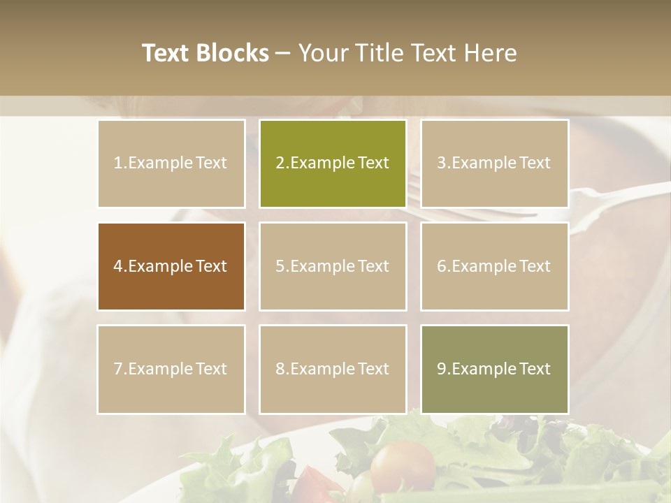 Senior Woman Eating Healthy Salad PowerPoint Template