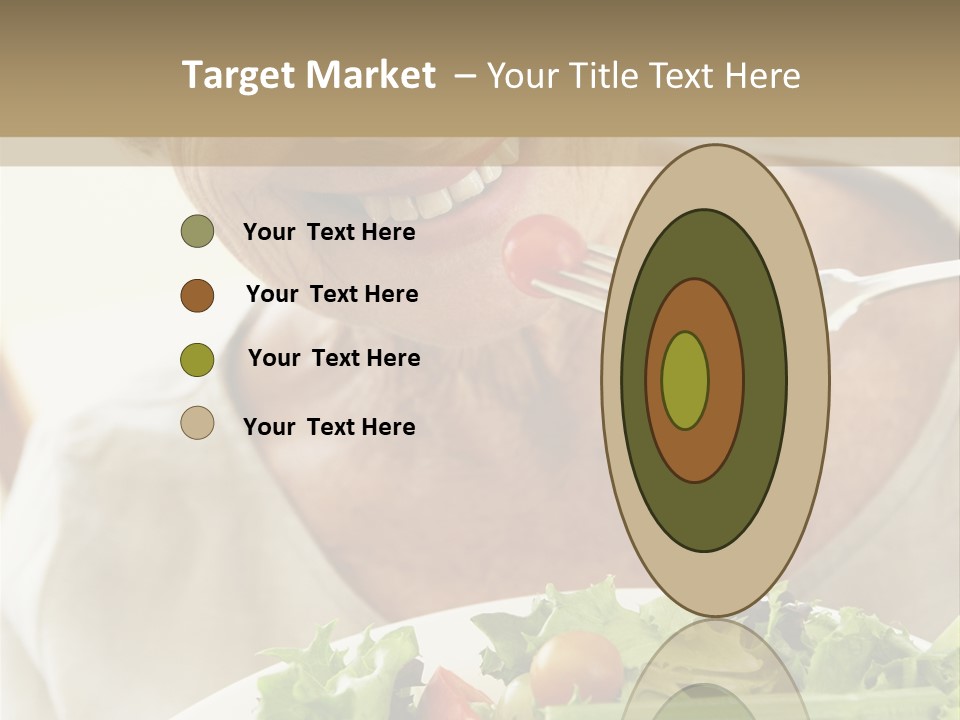 Senior Woman Eating Healthy Salad PowerPoint Template