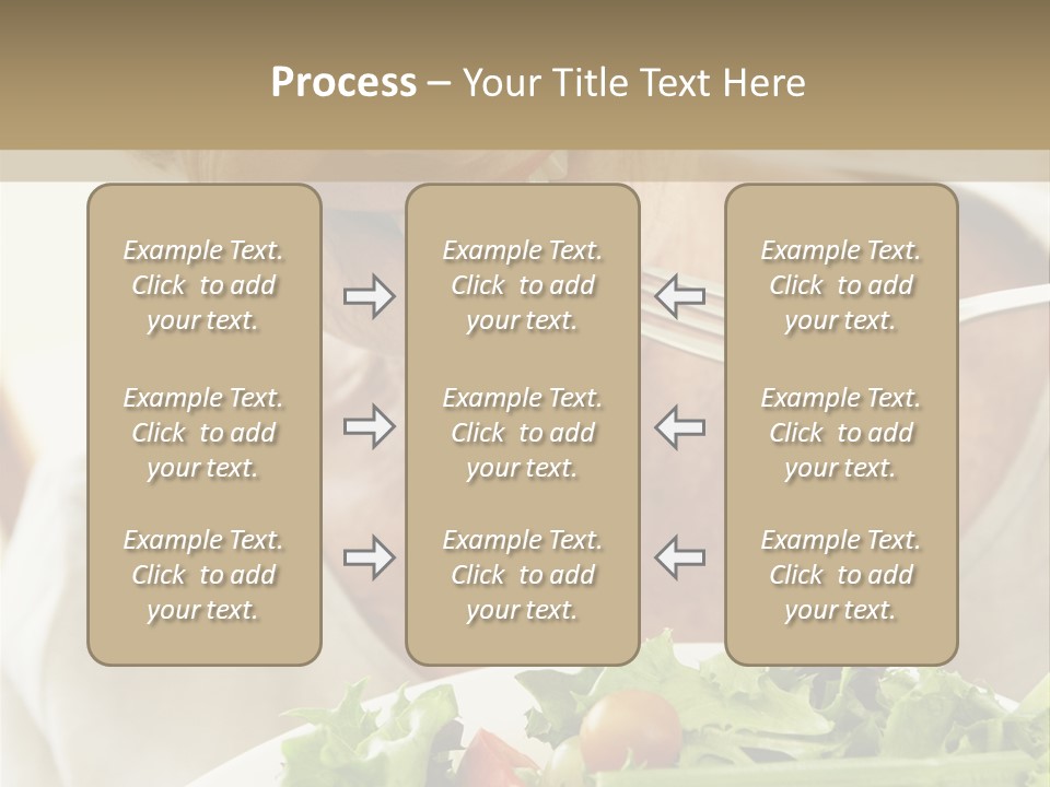 Senior Woman Eating Healthy Salad PowerPoint Template