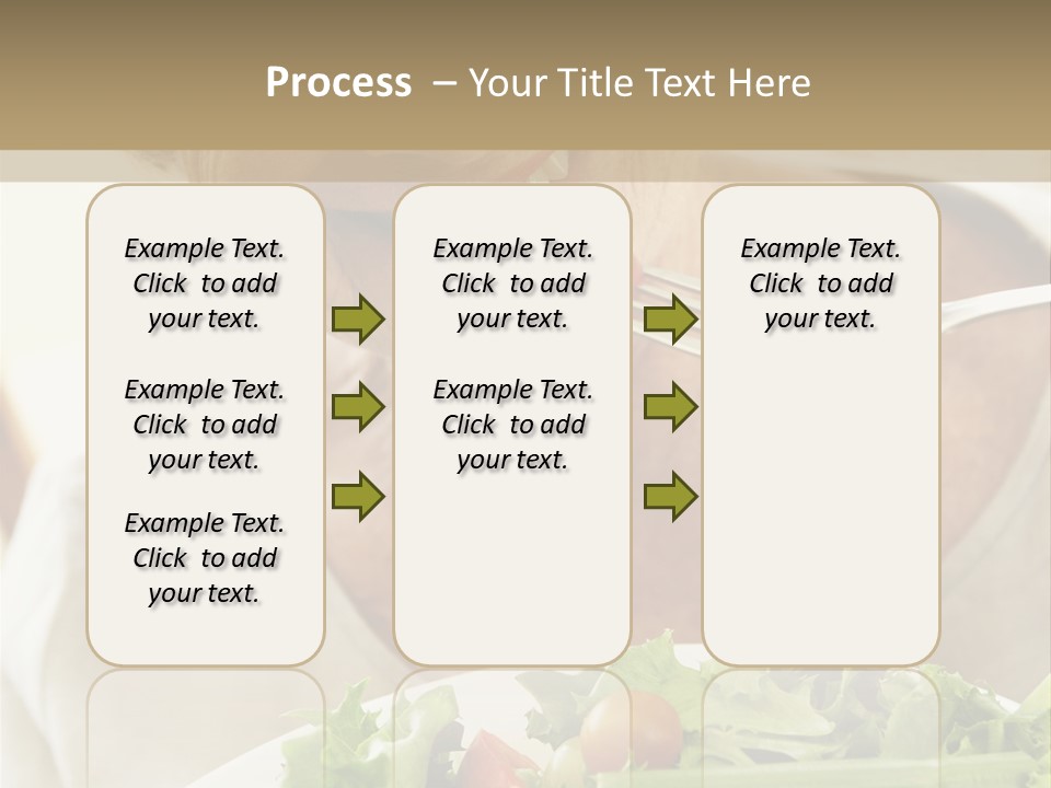 Senior Woman Eating Healthy Salad PowerPoint Template