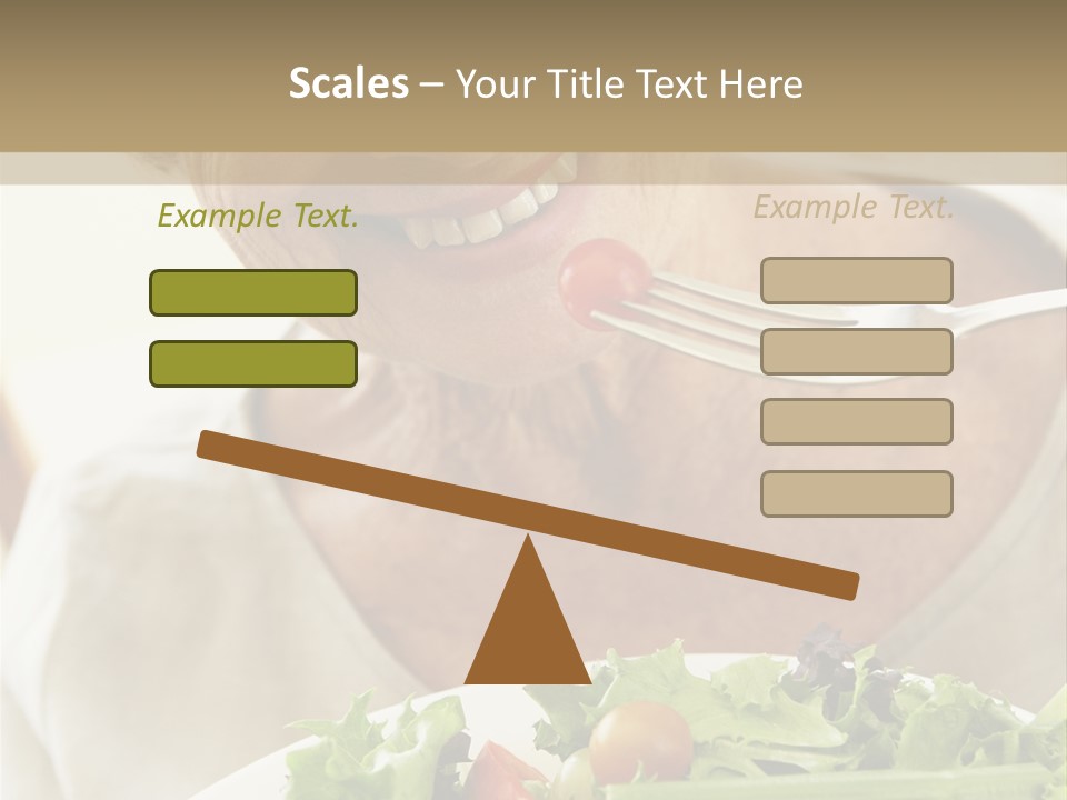 Senior Woman Eating Healthy Salad PowerPoint Template
