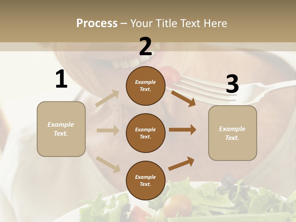 Senior Woman Eating Healthy Salad PowerPoint Template