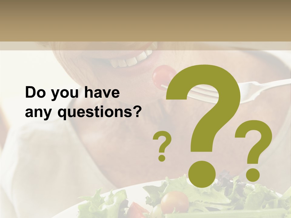 Senior Woman Eating Healthy Salad PowerPoint Template